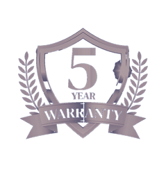 5 year warranty badge
