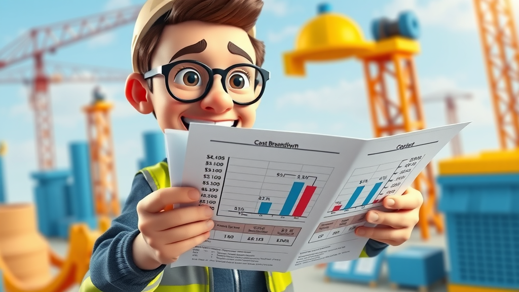 A detailed cost breakdown of roofing inspection shown through animated bar graphs.