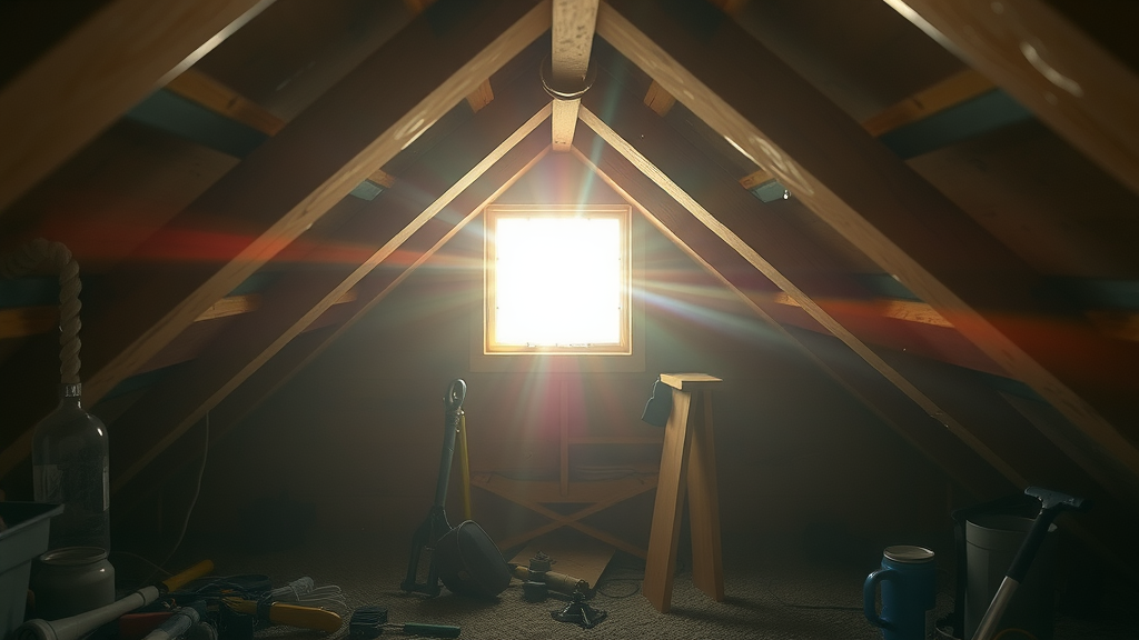 attic interior roof inspection checklist sunlight through leak water stains